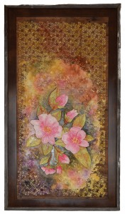 A Wild Rose Plaster Relief on Barnwood 36x60inches July 2014